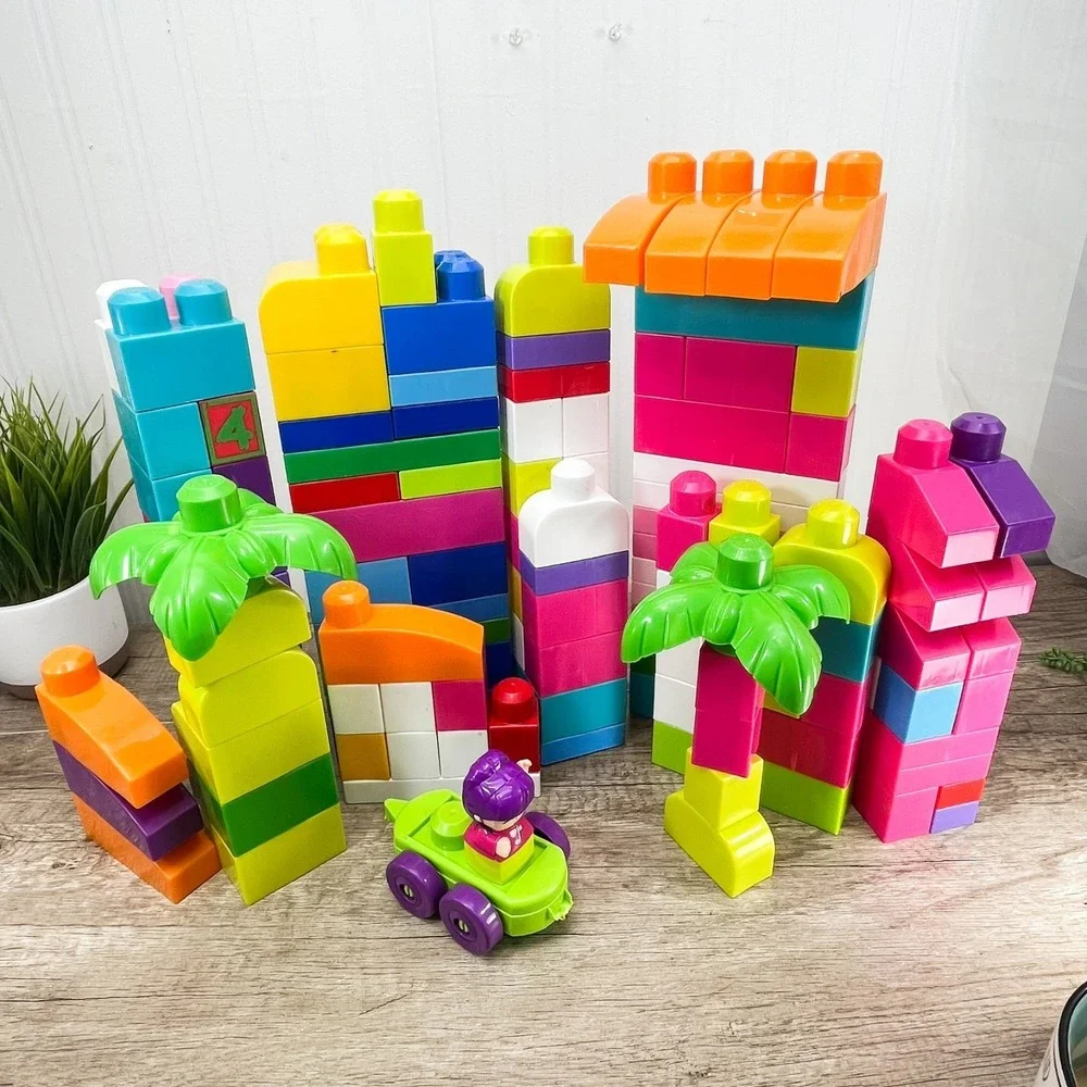 Mega‎ Blocks Big Building Blocks Bricks Lot Of Over 100 Pieces Multi Colors
